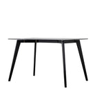 Blair Rectangle Dining Table Black 1200x800x750mm - WowCornwall