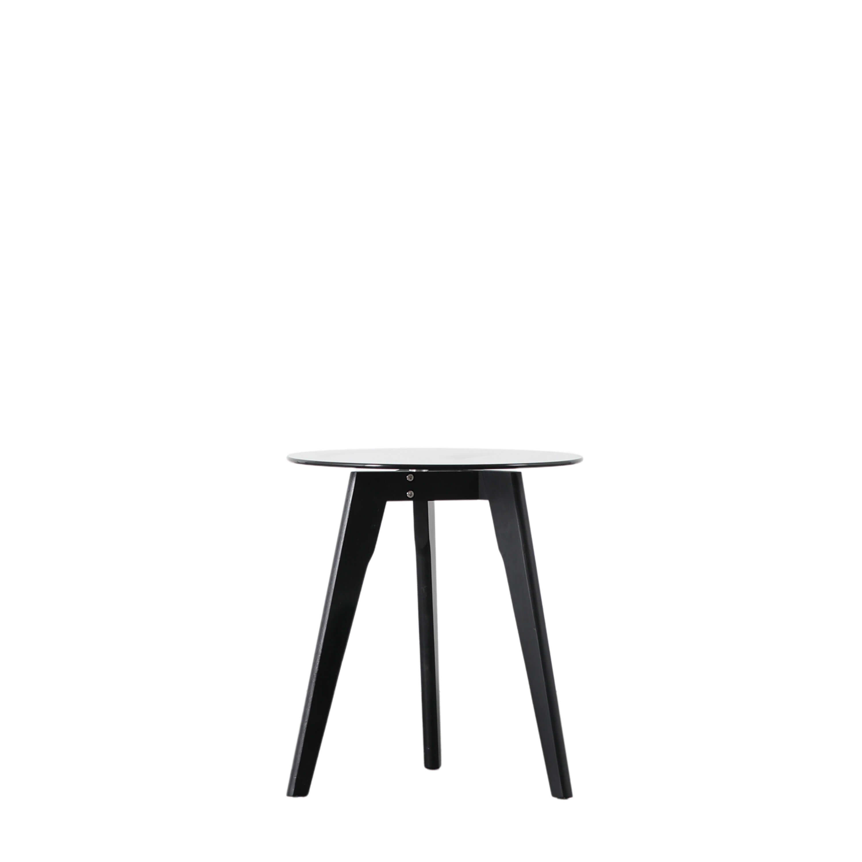 Blair Round Side Table Black 450x450x500mm - WowCornwall