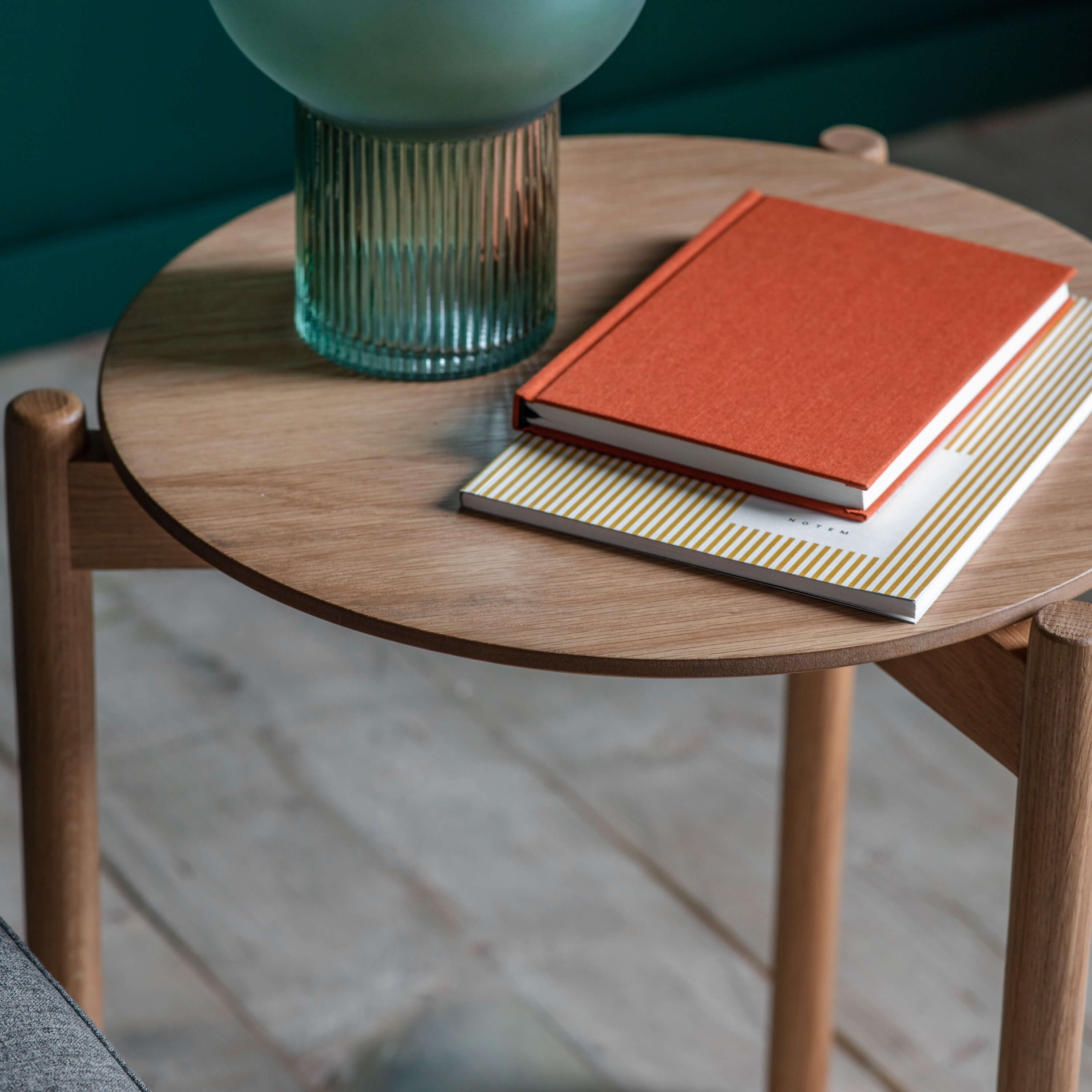 Burley Side Table Oak 400x400x500mm - WowCornwall