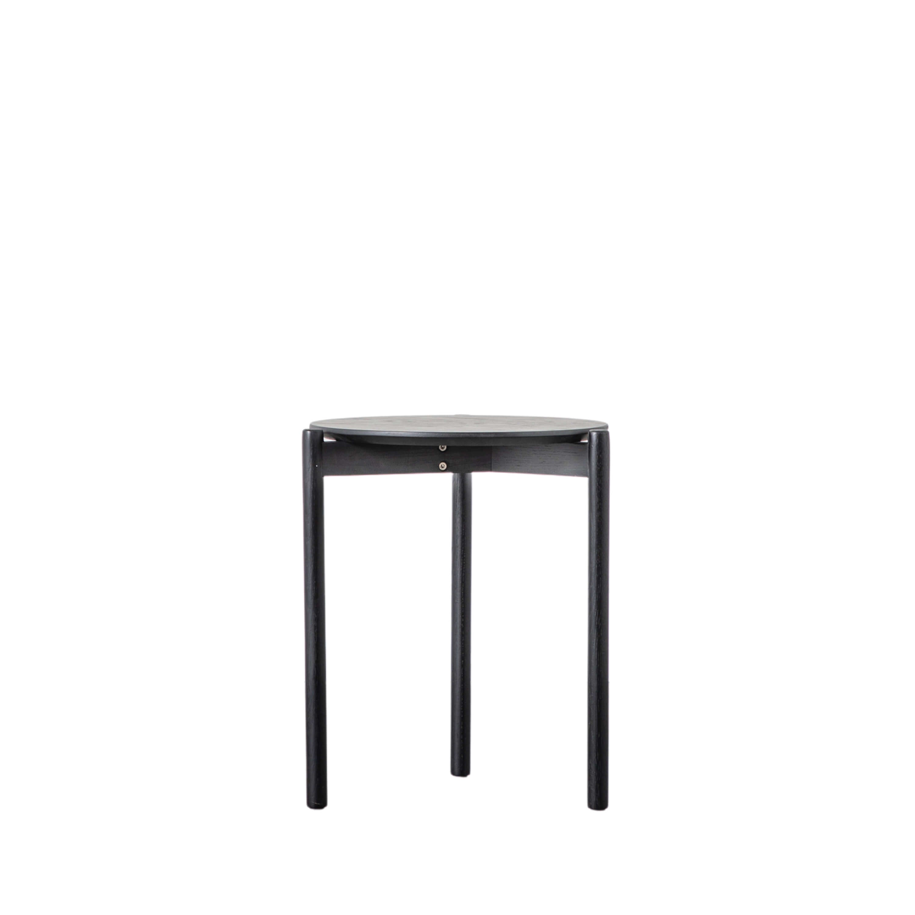 Burley Side Table Black 400x400x500mm - WowCornwall