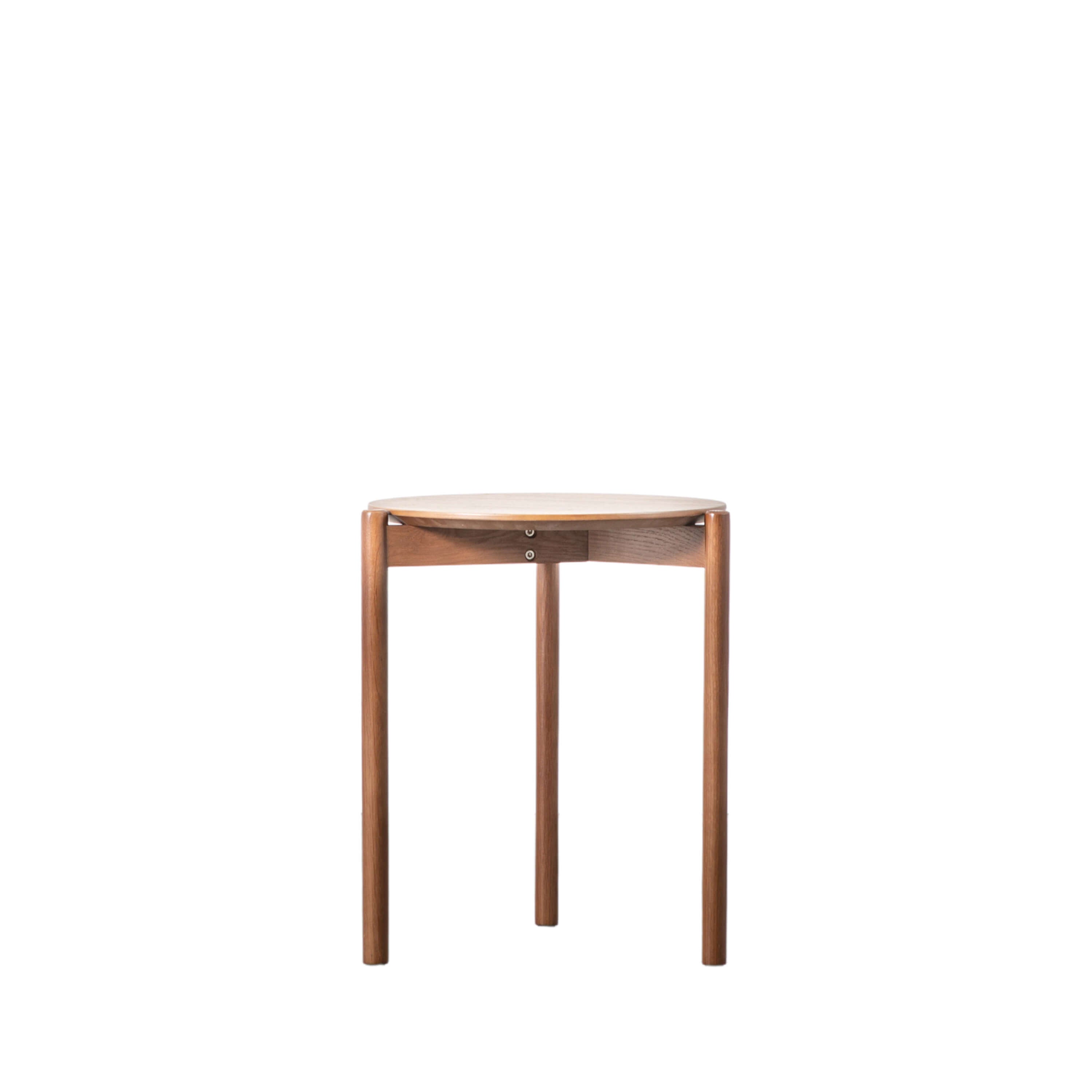 Burley Side Table Walnut 400x400x500mm - WowCornwall