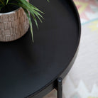 Melbury Coffee Table Black 650x650x500mm - WowCornwall