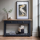 Newlyn 2 Drawer Console Meteor 1400x380x800mm - WowCornwall