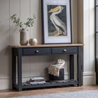 Newlyn 2 Drawer Console Meteor 1400x380x800mm - WowCornwall