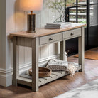 Newlyn 2 Drawer Console Prairie 1400x380x800mm - WowCornwall