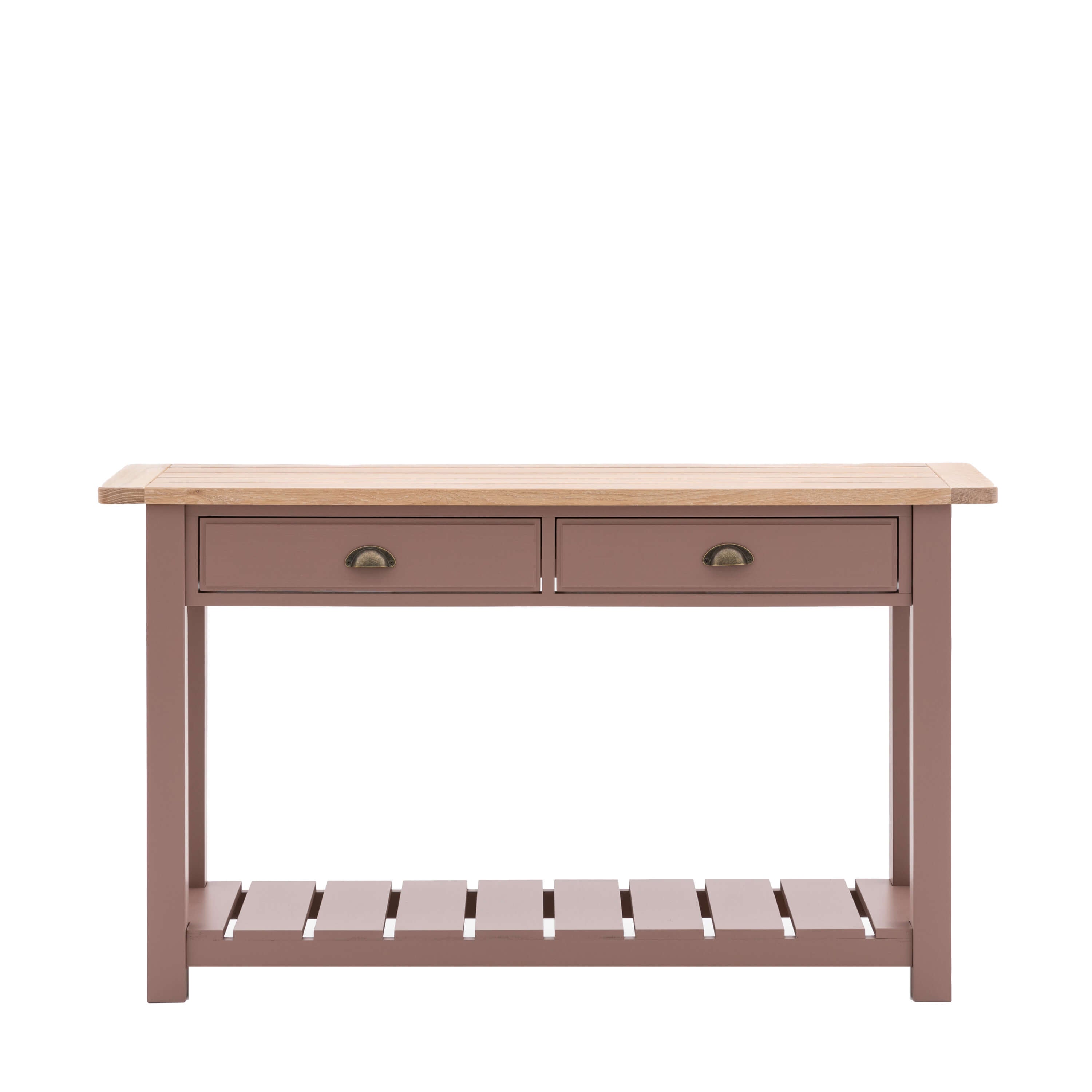 Newlyn 2 Drawer Console Clay 1400x380x800mm - WowCornwall