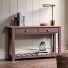 Newlyn 2 Drawer Console Clay 1400x380x800mm - WowCornwall