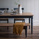 Newlyn Extending Dining Table Meteor 1800/2300x950x750mm - WowCornwall