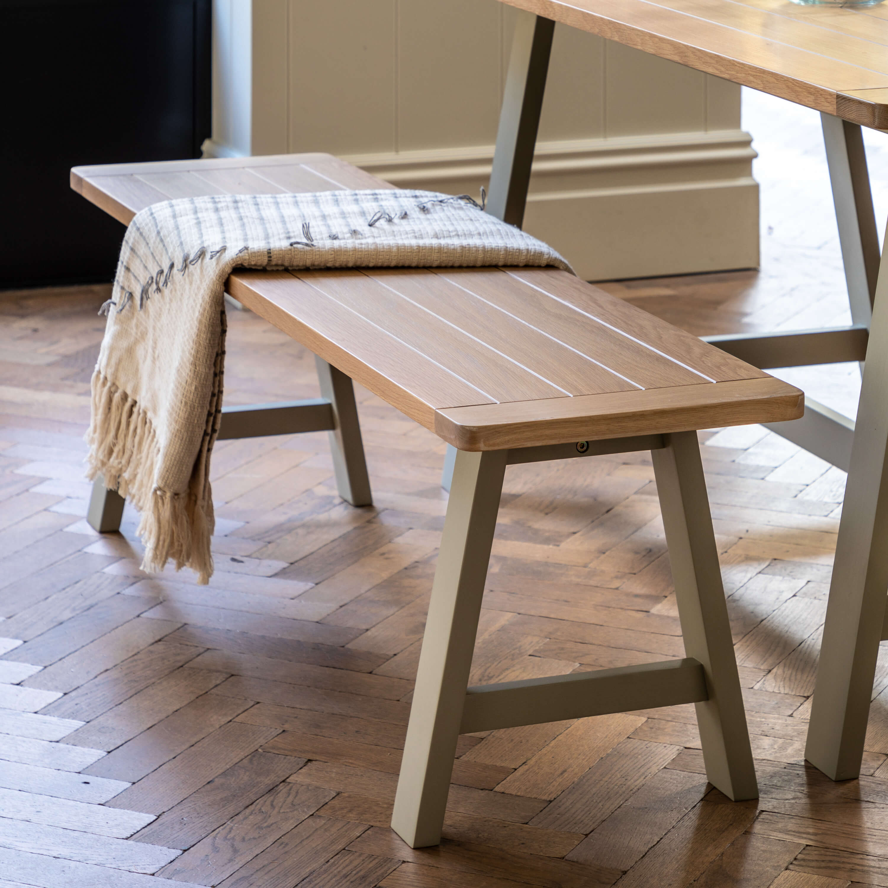 Newlyn Trestle Bench Prairie 1500x380x450mm - WowCornwall