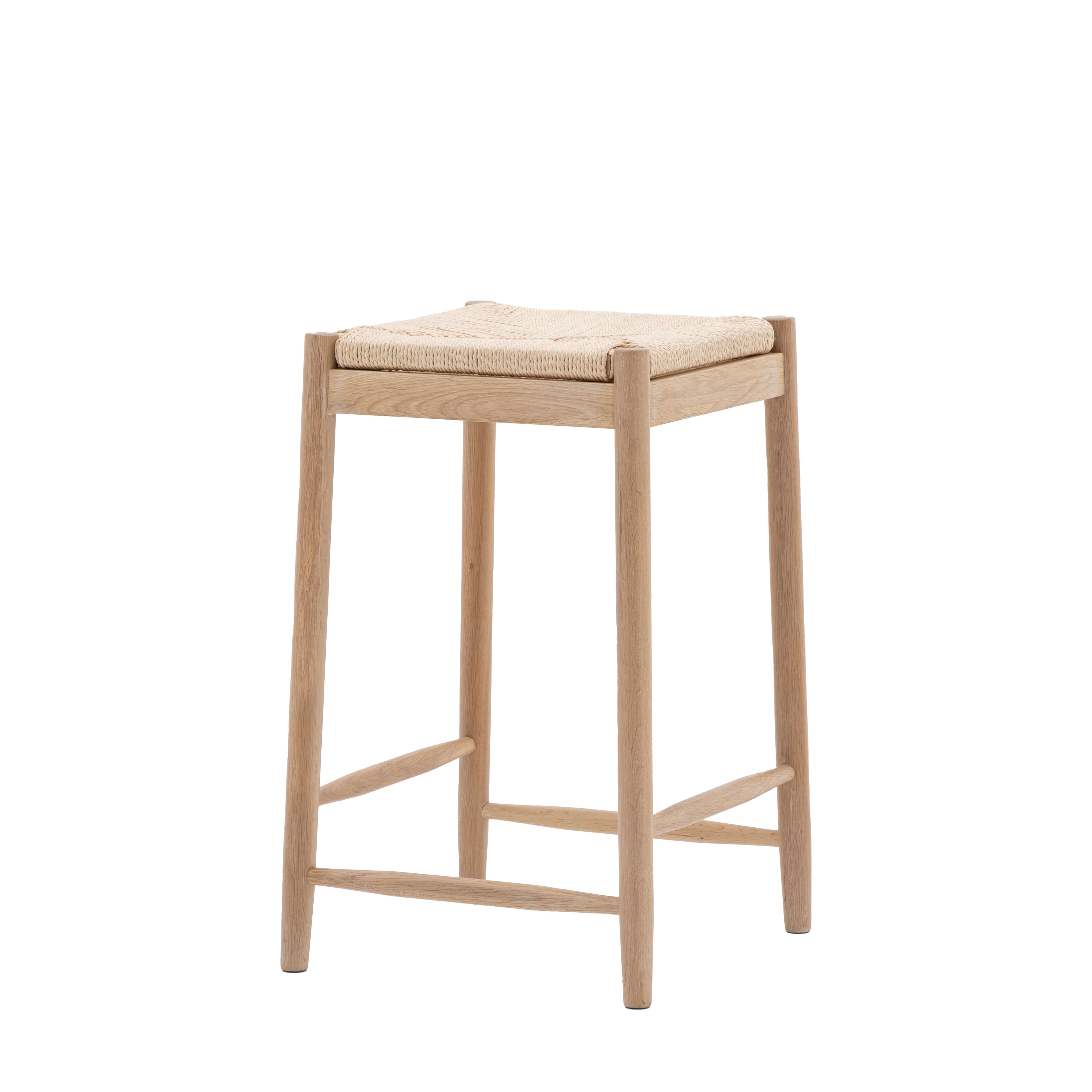 Newlyn Rope Stool 400x350x675mm - WowCornwall