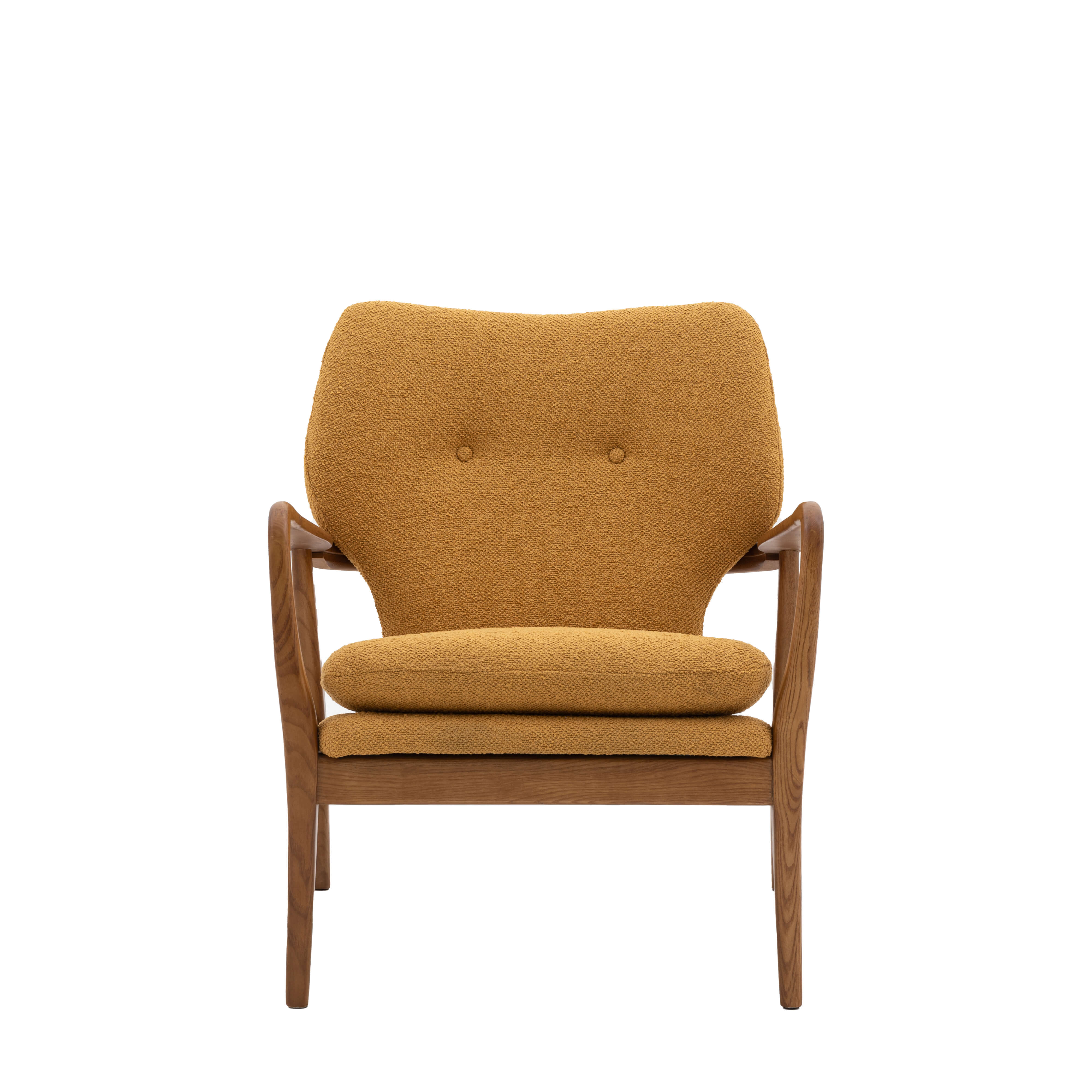 Jensen Armchair Ochre 730x740x850mm - WowCornwall