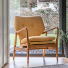 Jensen Armchair Ochre 730x740x850mm - WowCornwall