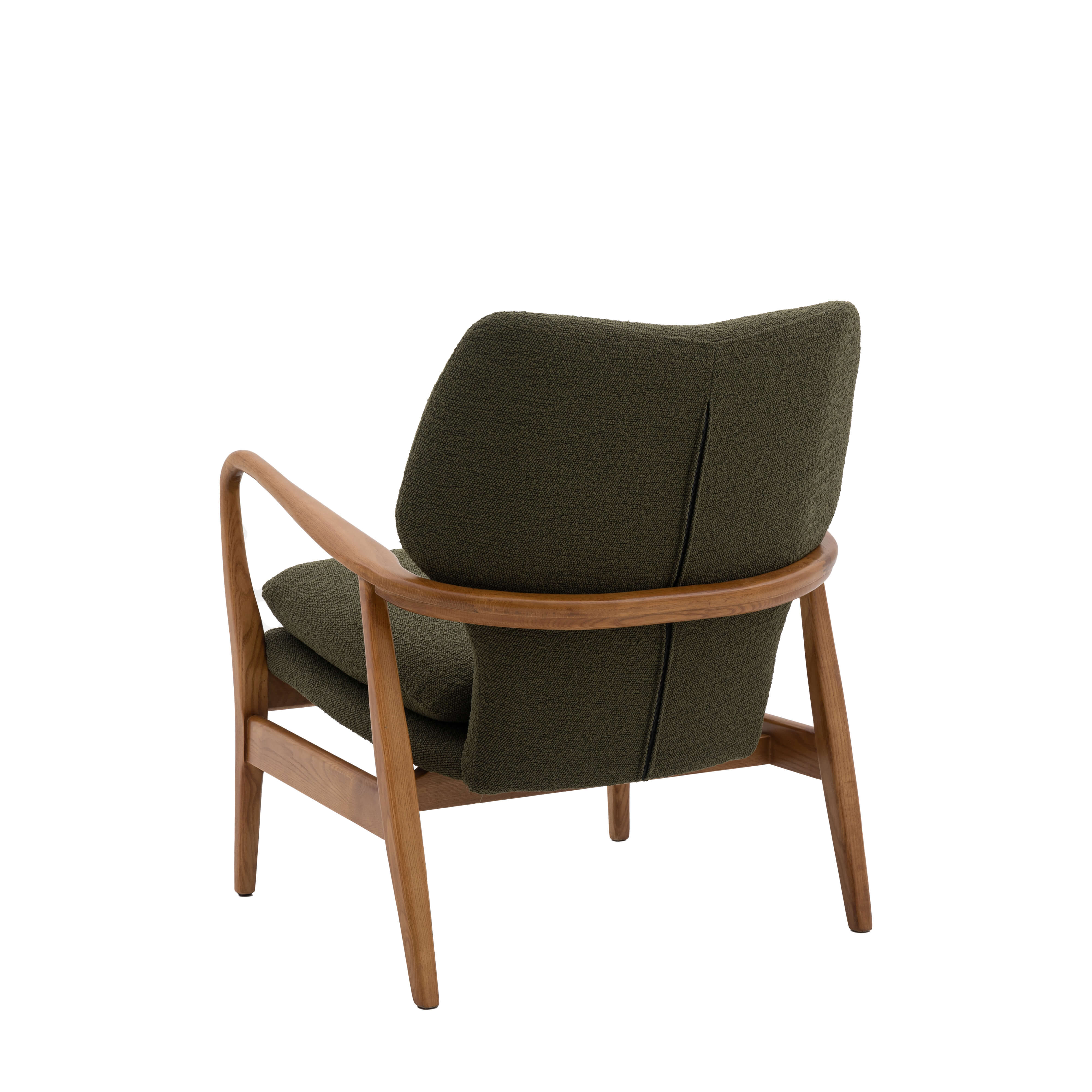 Jensen Armchair Green 730x740x850mm - WowCornwall