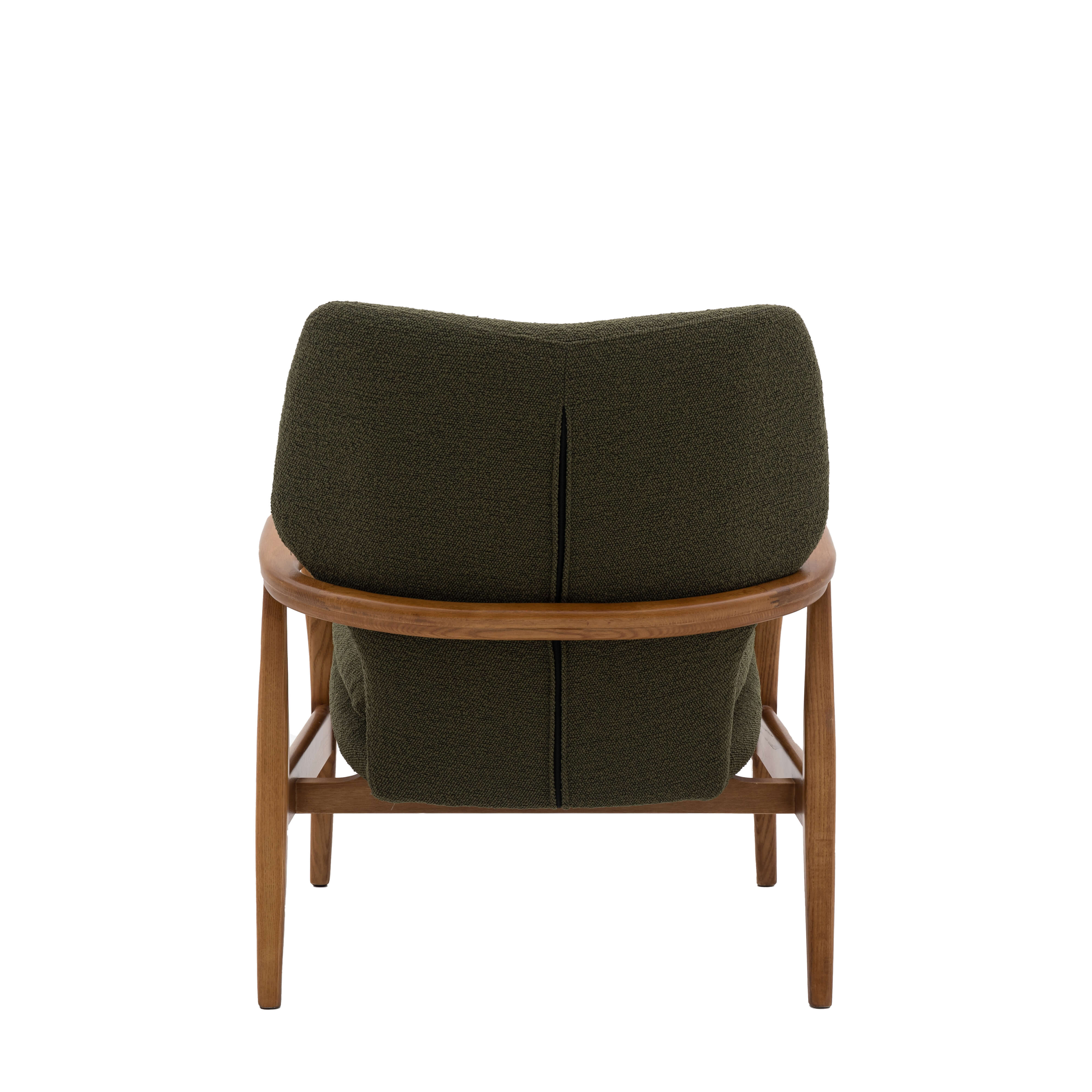 Jensen Armchair Green 730x740x850mm - WowCornwall