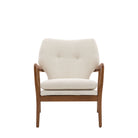 Jensen Armchair Cream 730x740x850mm - WowCornwall