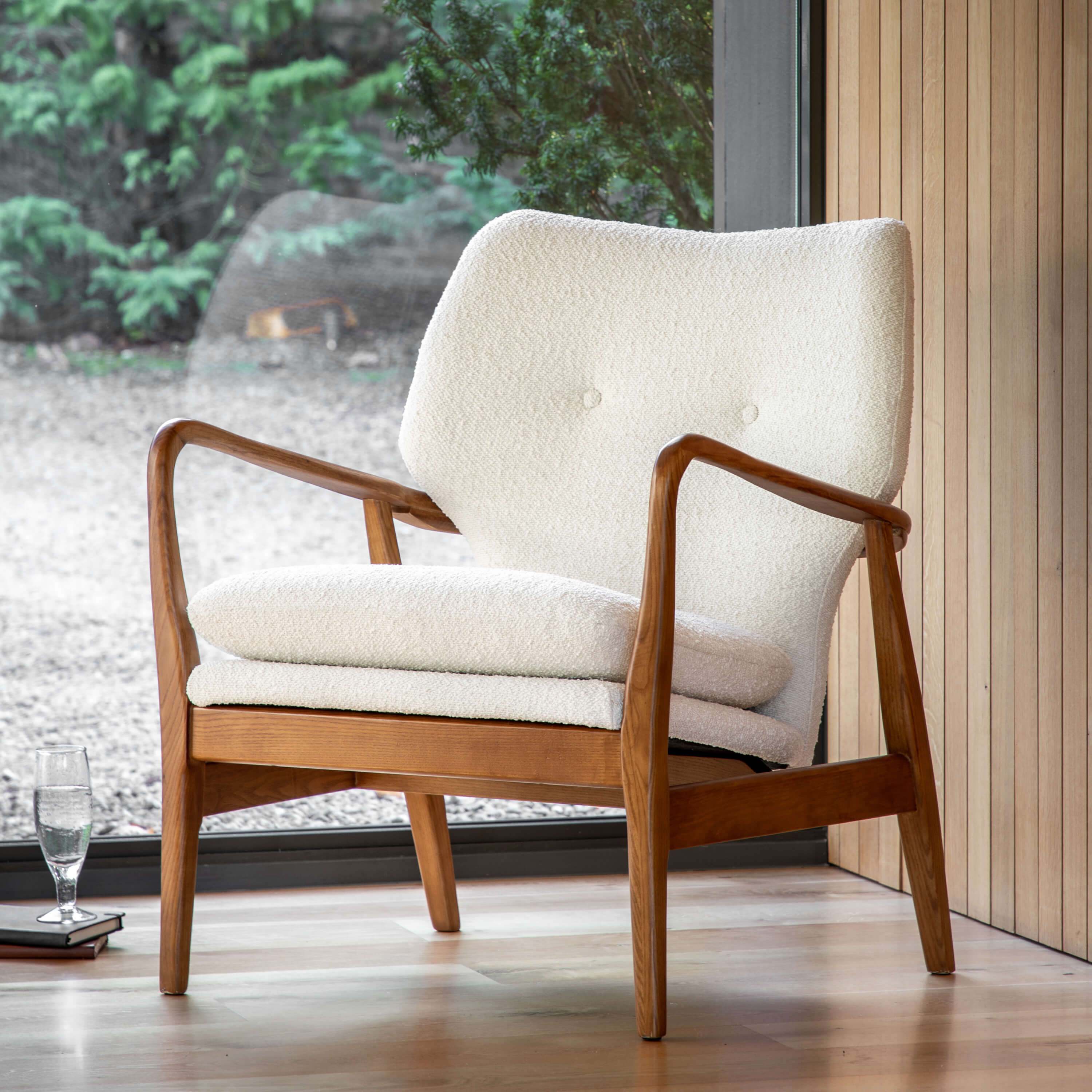 Jensen Armchair Cream 730x740x850mm - WowCornwall