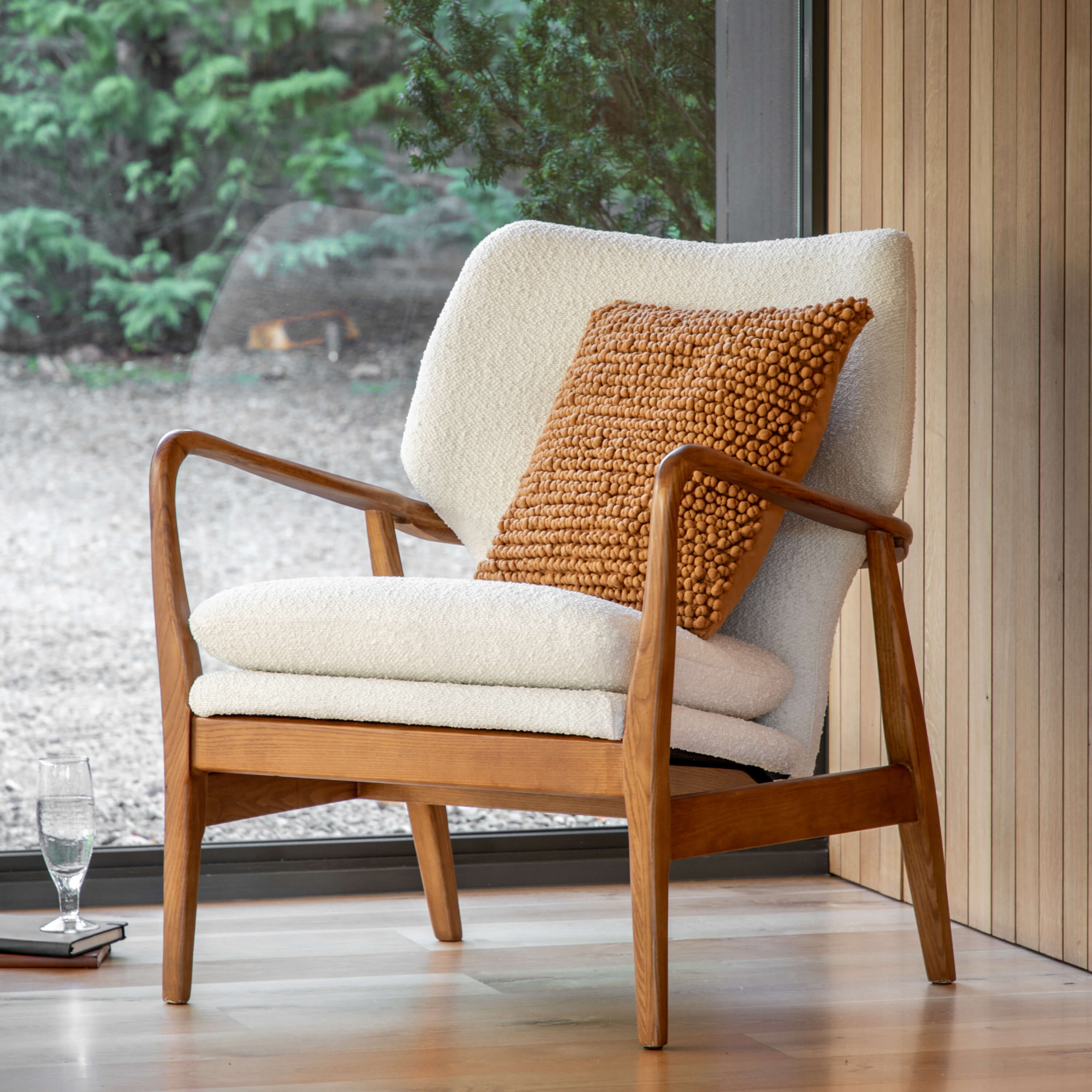 Jensen Armchair Cream 730x740x850mm - WowCornwall