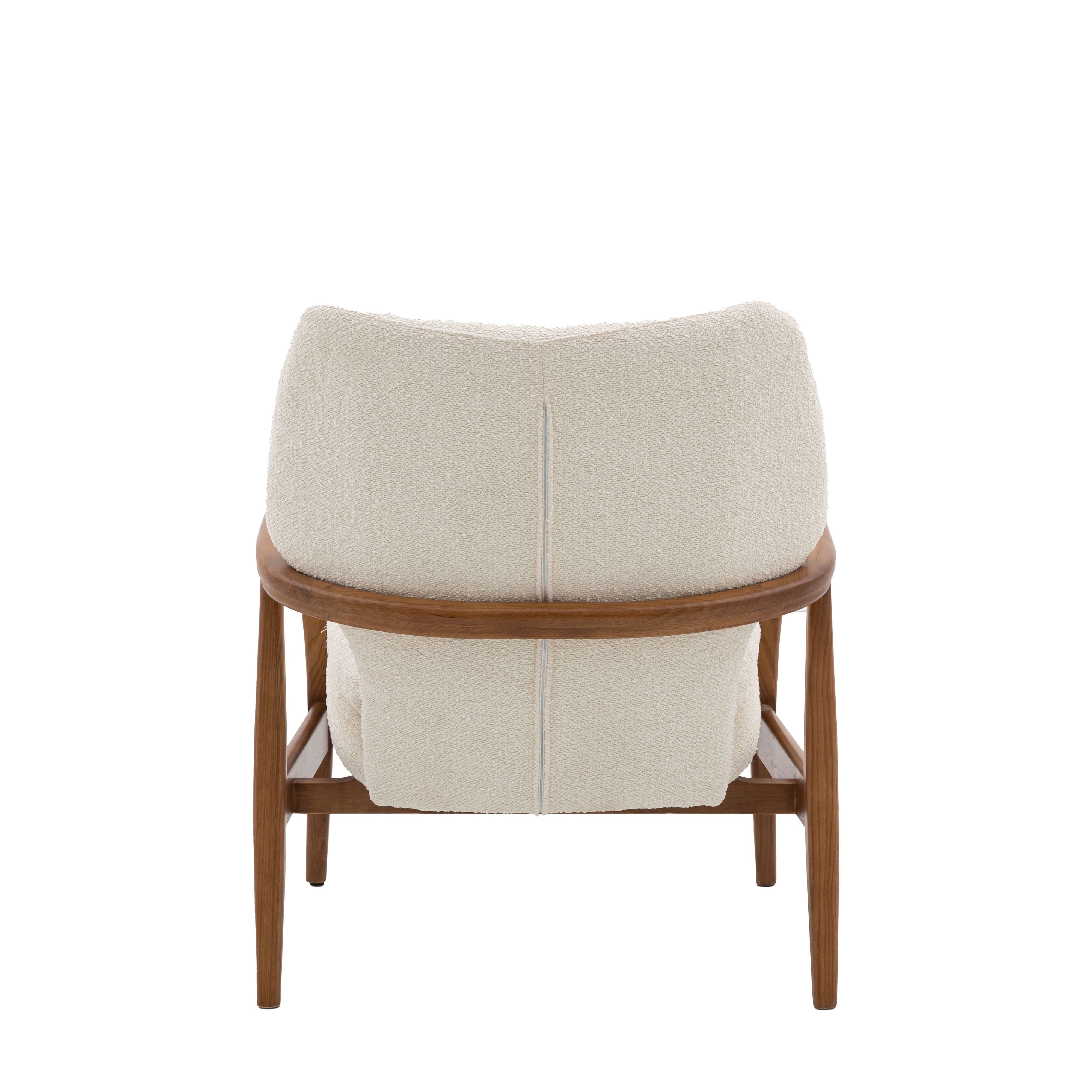 Jensen Armchair Cream 730x740x850mm - WowCornwall