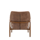 Jensen Armchair Brown Leather 730x740x850mm - WowCornwall