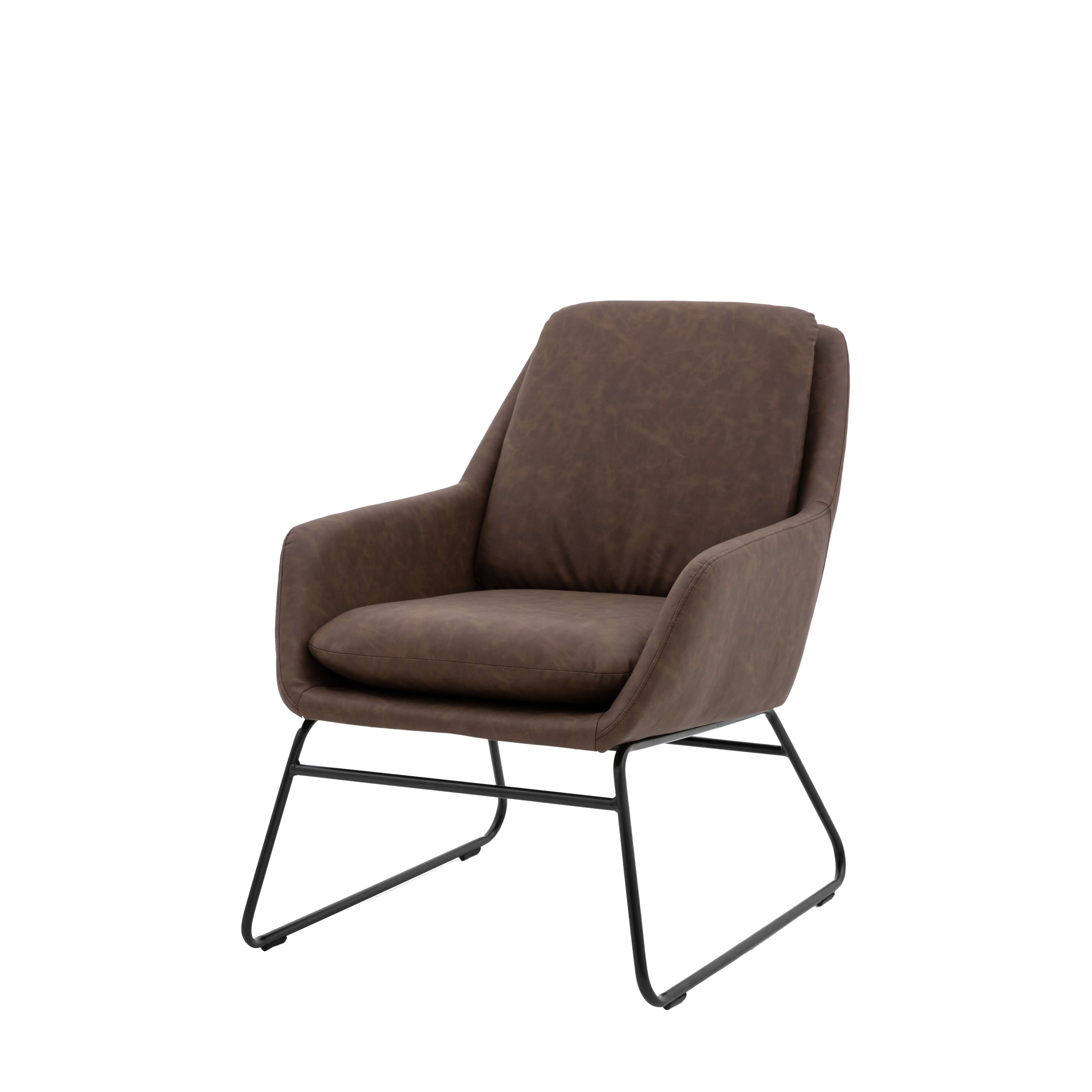 Funton Chair Brown 635x885x835mm - WowCornwall