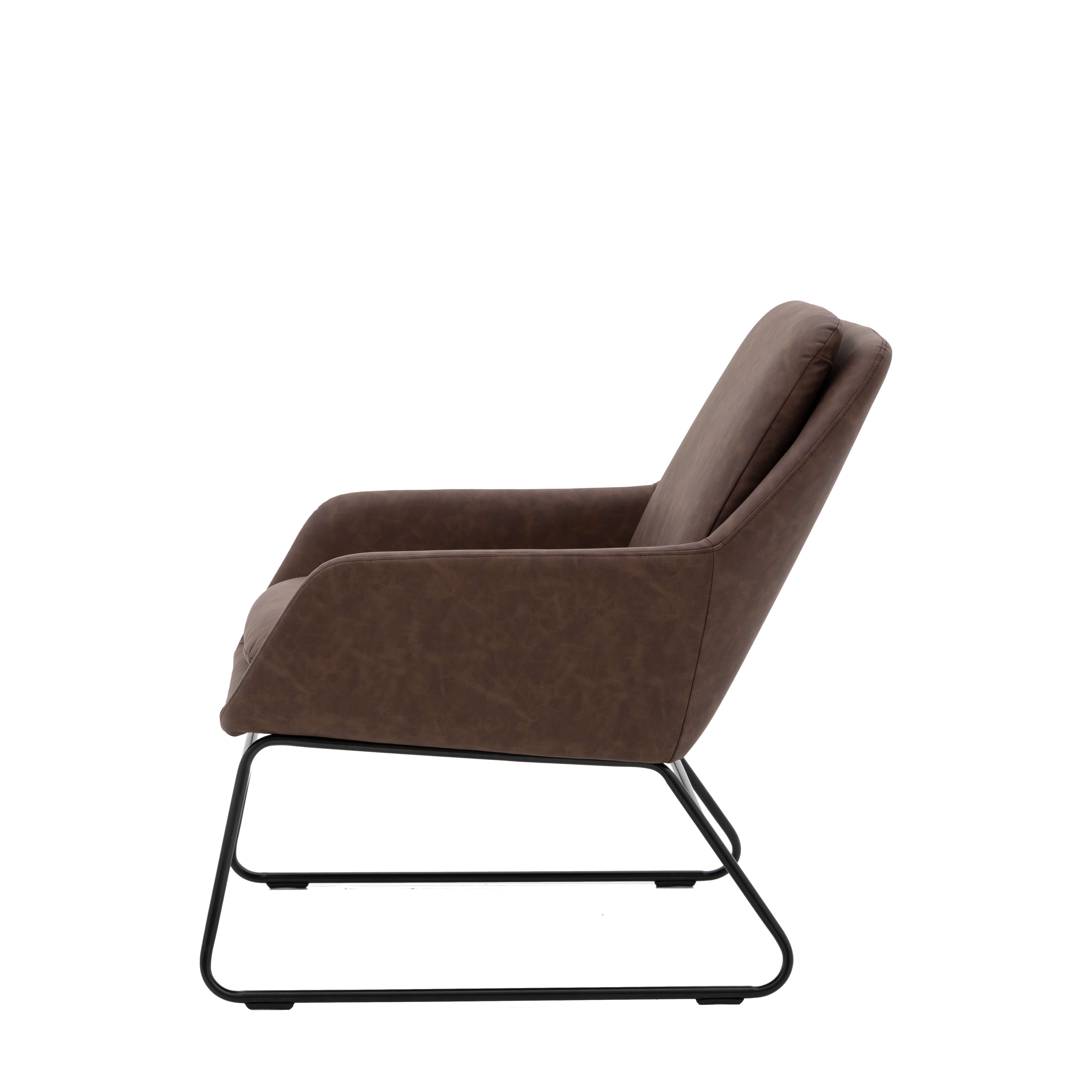 Funton Chair Brown 635x885x835mm - WowCornwall