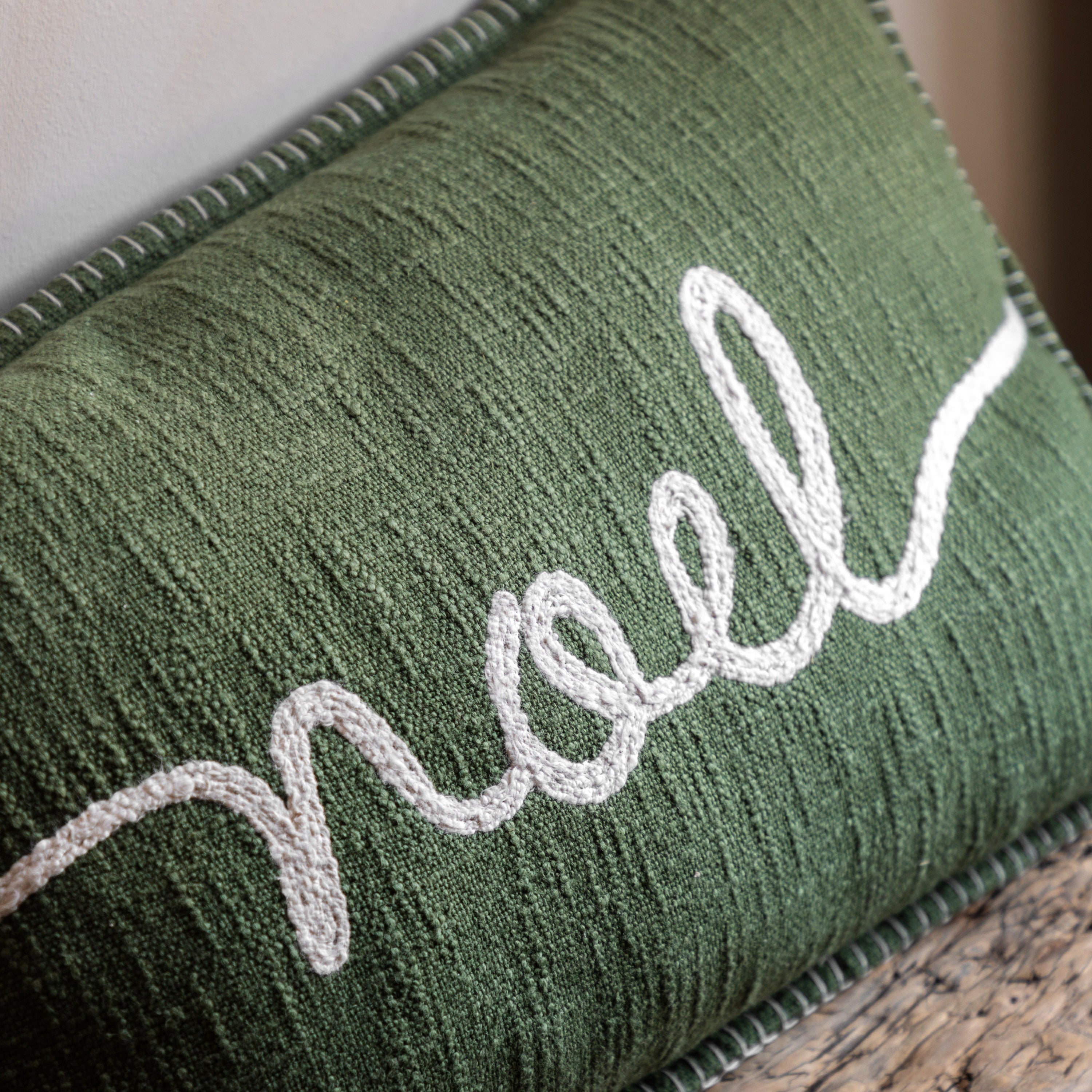 Noel Script Cushion - WowCornwall