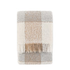 Autumn Check Boucle Throw Natural - WowCornwall