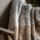 Autumn Check Boucle Throw Natural - WowCornwall