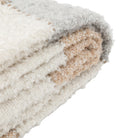 Autumn Check Boucle Throw Natural - WowCornwall