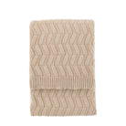 Herringbone Woven Throw Natural - WowCornwall