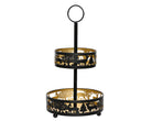 Gold and Black Cut Out Candle Stand - WowCornwall