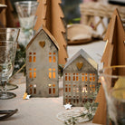 Set of 3 Assorted Metal House Tealight Holders Ver 3 - Each - WowCornwall