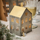 Set of 3 Assorted Metal House Tealight Holders Ver 2 - Each - WowCornwall