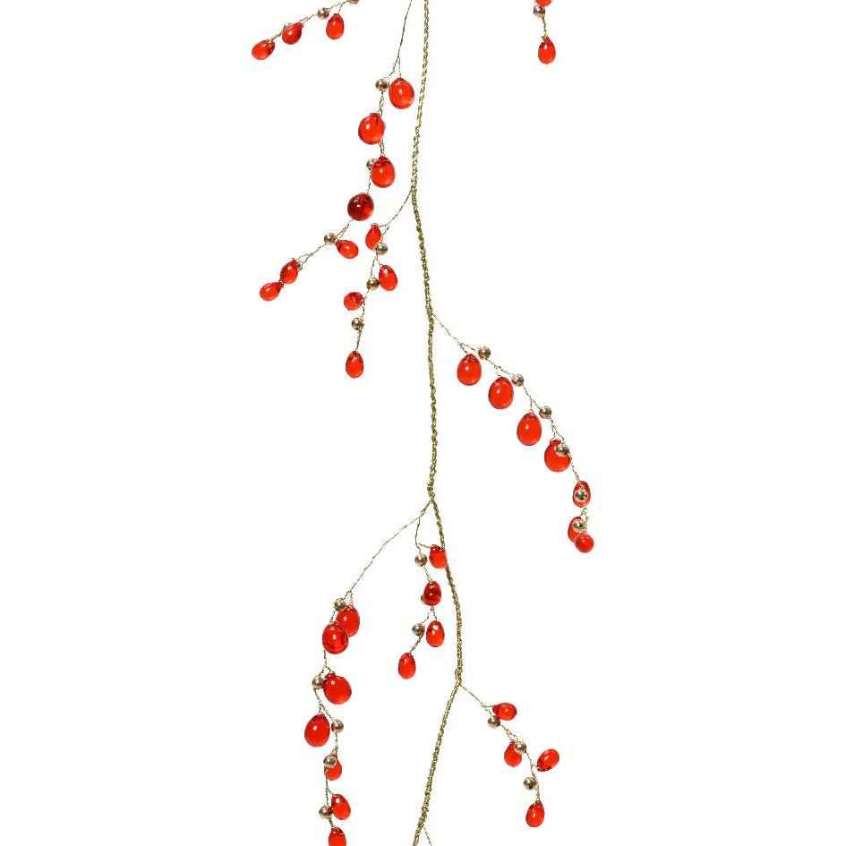 Acrylic Christmas Garland Red - 120cm