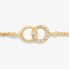 Mini Charms Pavé Linked Circles Bracelet in Gold Plating - WowCornwall