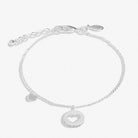 Style Stories Pavé Edge Heart Bracelet in Silver Plating - WowCornwall