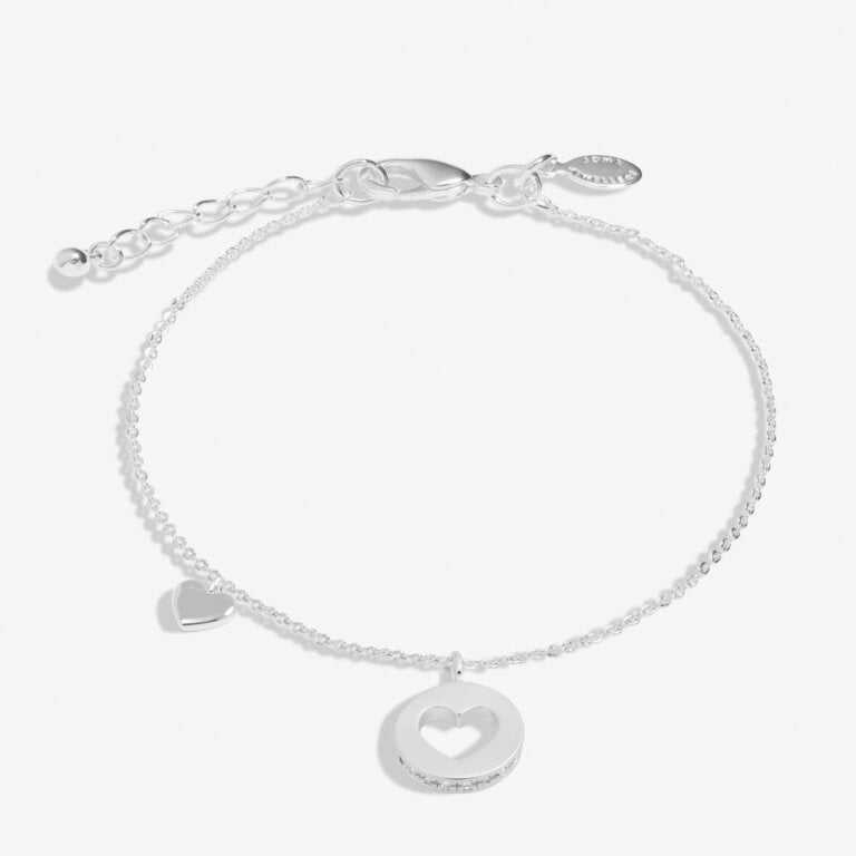 Style Stories Pavé Edge Heart Bracelet in Silver Plating - WowCornwall