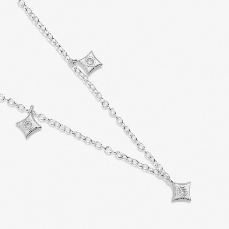 Style Stories Scatter Charm Necklace in Silver Plating - WowCornwall