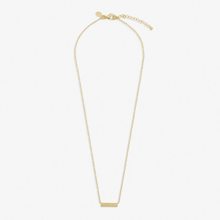 Style Stories Bar Necklace in Gold Plating - WowCornwall