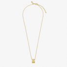 Style Stories Pavé Tag Necklace in Gold Plating - WowCornwall