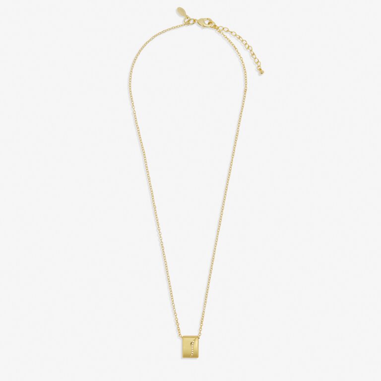 Style Stories Pavé Tag Necklace in Gold Plating - WowCornwall