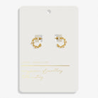 Style Stories Pavé Clover Hoop Earrings in Gold Plating - WowCornwall