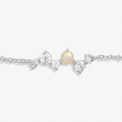 Halo Pearl Cubic Zirconia & Pearl Cluster Bracelet in Silver Plating - WowCornwall