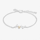 Halo Pearl Cubic Zirconia & Pearl Cluster Bracelet in Silver Plating - WowCornwall