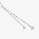 Halo Pearl Cubic Zirconia & Pearl Lariat Necklace in Silver Plating - WowCornwall