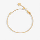 Cubic Zirconia Bangle Bracelet Bar in Gold Plating - WowCornwall