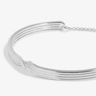 Twist Bangle Bracelet Bar in Silver Plating - WowCornwall