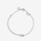 Twist Bangle Bracelet Bar in Silver Plating - WowCornwall