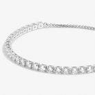 Cubic Zirconia Tennis Bracelet Bar in Silver Plating - WowCornwall