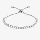 Cubic Zirconia Tennis Bracelet Bar in Silver Plating - WowCornwall